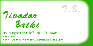 tivadar batki business card